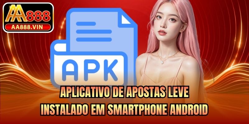 Aplicativo de apostas leve instalado em smartphone Android
