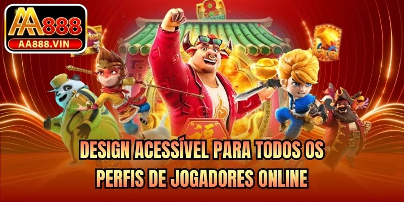Design acessível para todos os perfis de jogadores online